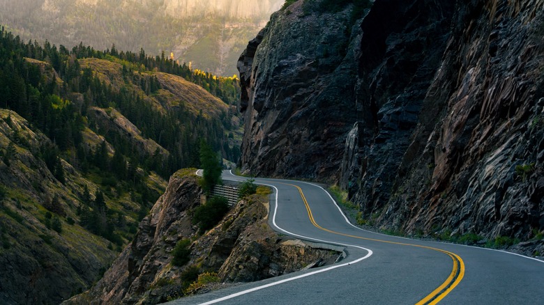 A view from the Million Dollar Highway near Ouray Colorado