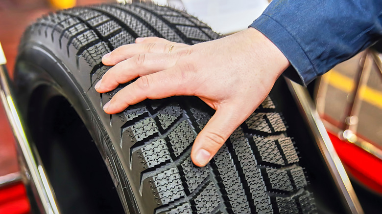 New tire with deep treads