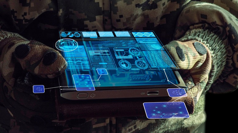 Military advanced technology illustration