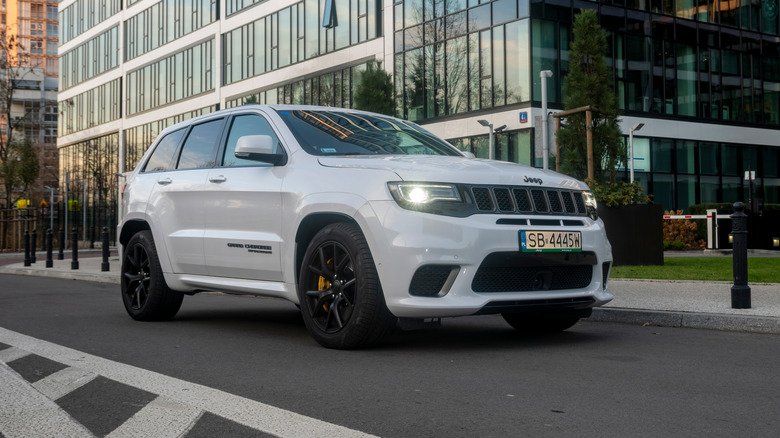 Jeep Grand Cherokee Trackhawk on city street