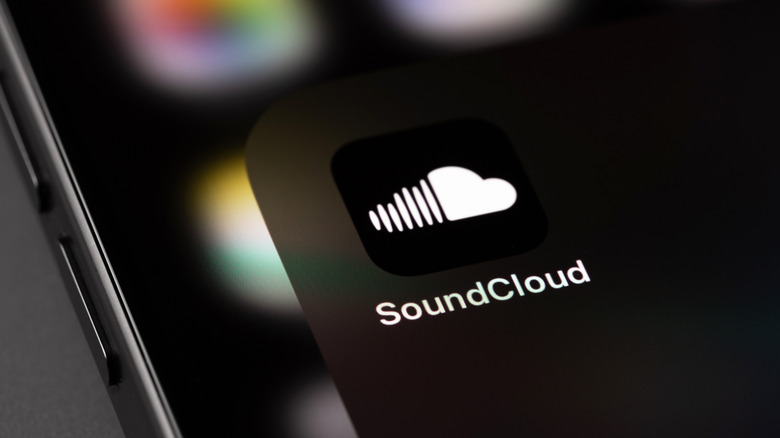SoundCloud app icon on iPhone