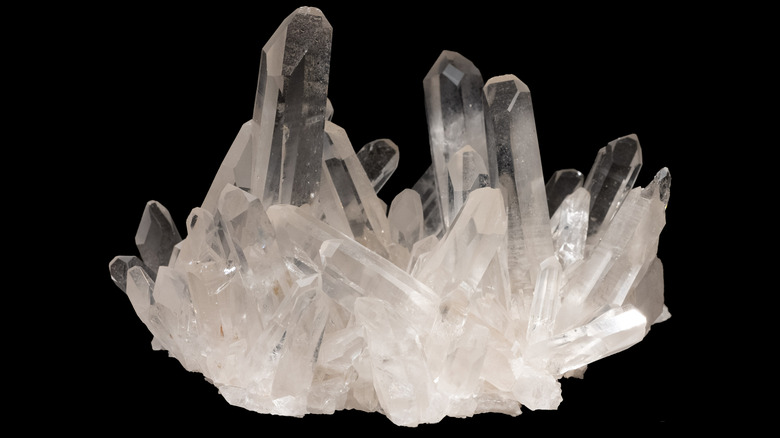 Closeup view of Quartz mineral.