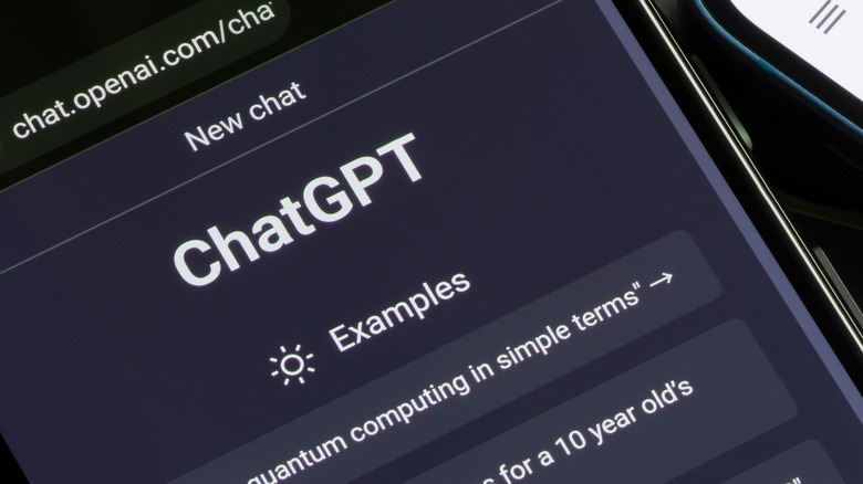 ChatGPT on a phone.