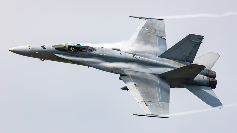An F-18 fighter jet