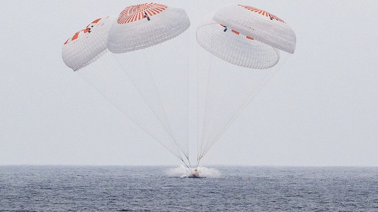 The SpaceX Crew Dragon Endurance splashes down in the Pacific Ocean off the coast of San Diego, California,  with NASA astronauts Anne McClain and Nichole Ayers, JAXA (Japan Aerospace Exploration Agency) astronaut Takuya Onishi.