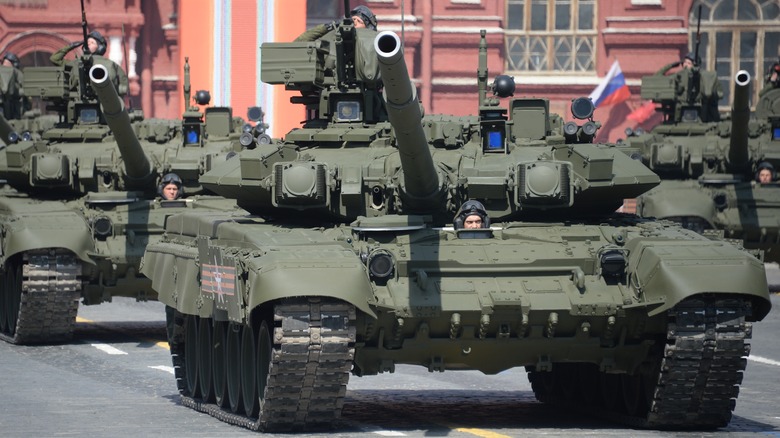 Russian T-90 MBT in parade