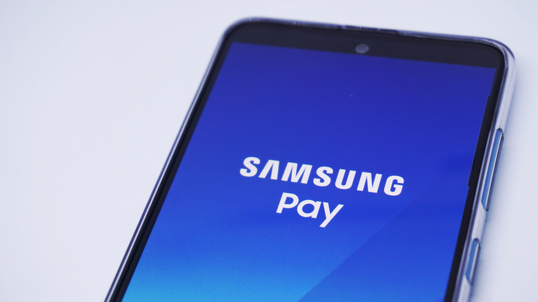 Samsung Pay on a phone.