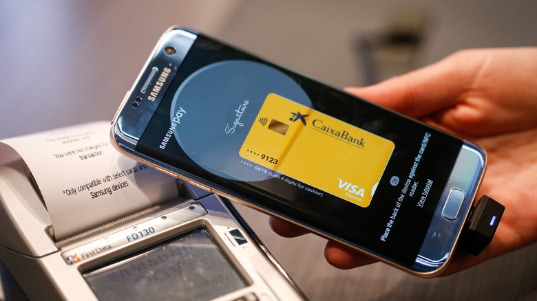 Tap to pay on phone.