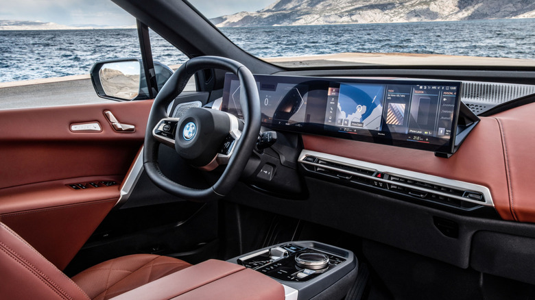 BMW iDrive infotainment system in the iX