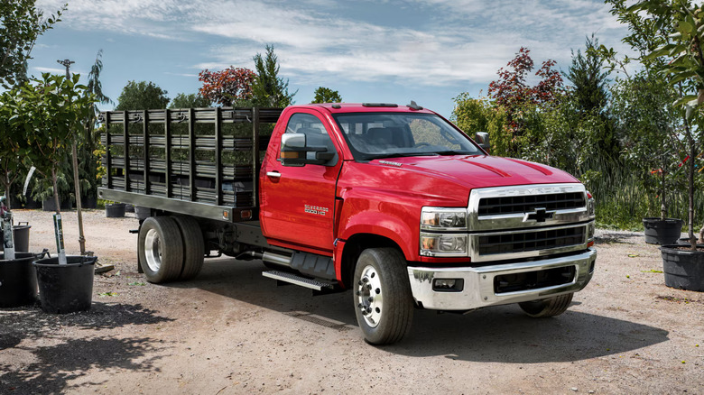 Chevrolet Silverado 6500HD carrying plants