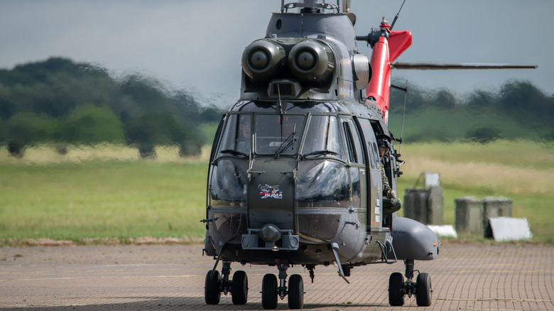 RAF Puma HC 2 helicopter on the ground