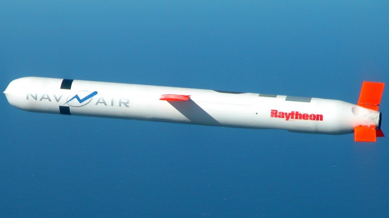 A Tomahawk Block IV cruise missile during a flight test