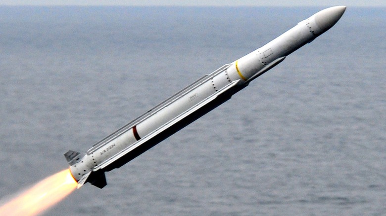 A RIM-162 shortly after launch