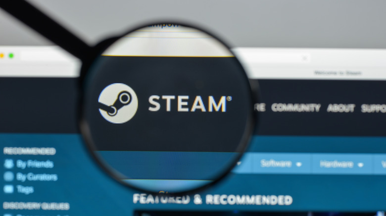 Steam logo magnified