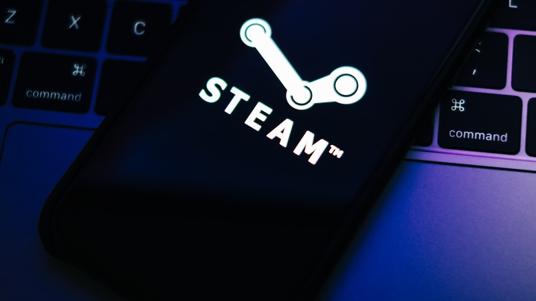 Steam splash screen on phone.