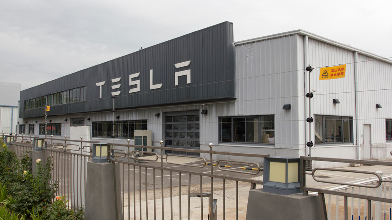 Tesla's production facility in China.