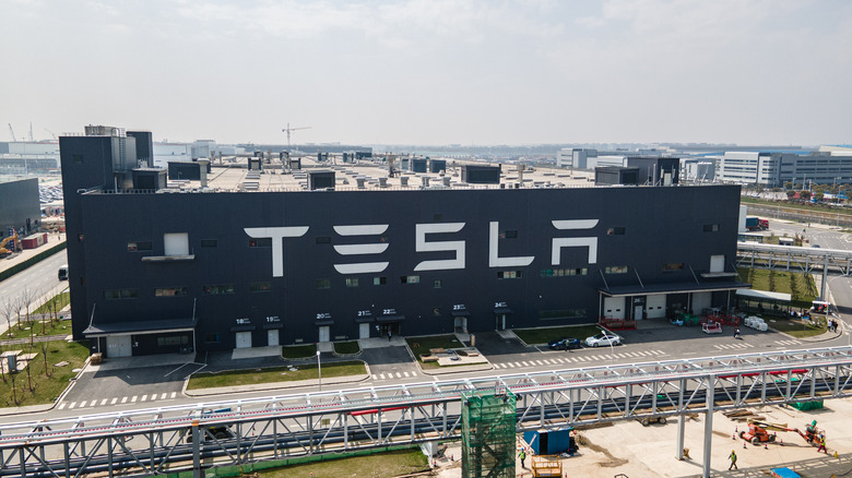 Tesla factory in China.