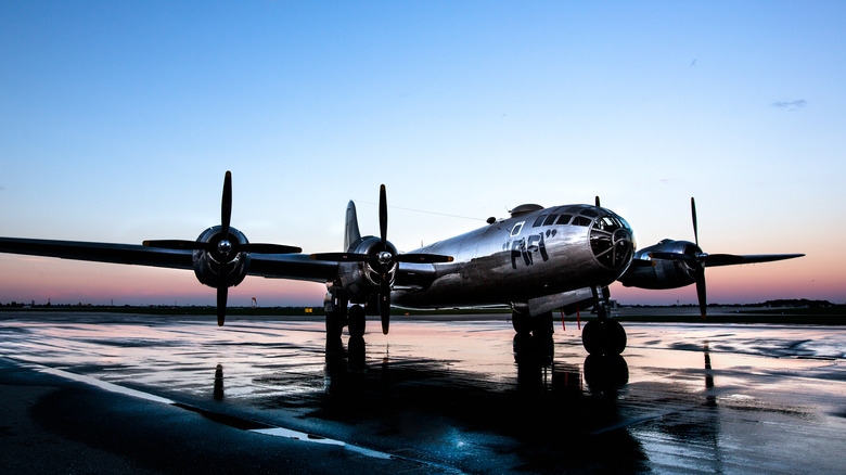 B-29 Superfortress on runway