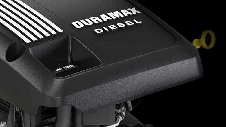 Close-up of 3.0L Duramax engine