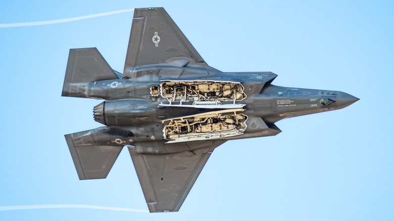 F-35A with all weapon bay doors open
