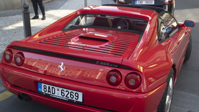 the rear of the Ferrari F355