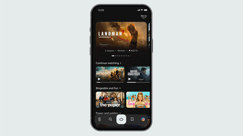 New Fire TV app on an iPhone