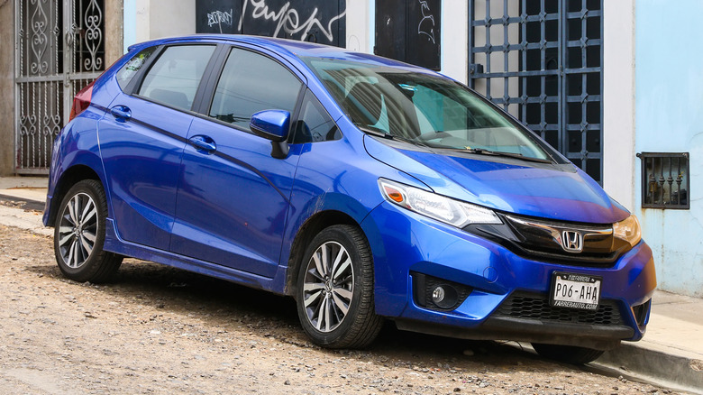 Honda Fit on highway