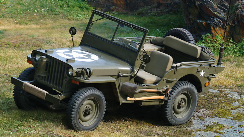 Willys Jeep parked on grass