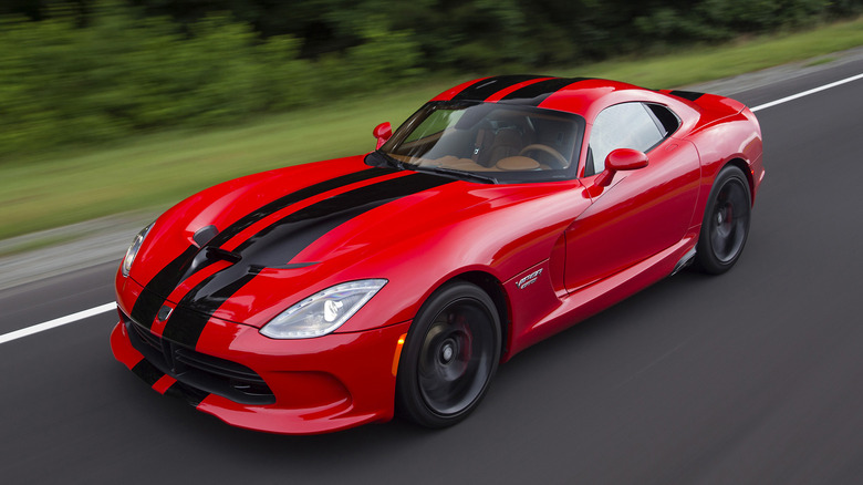 2017 Dodge Viper driving on a country road