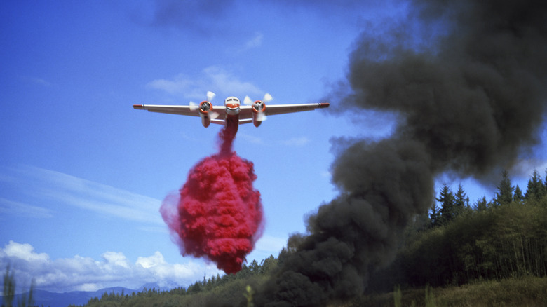 P2V Neptune helping stop a forest fire