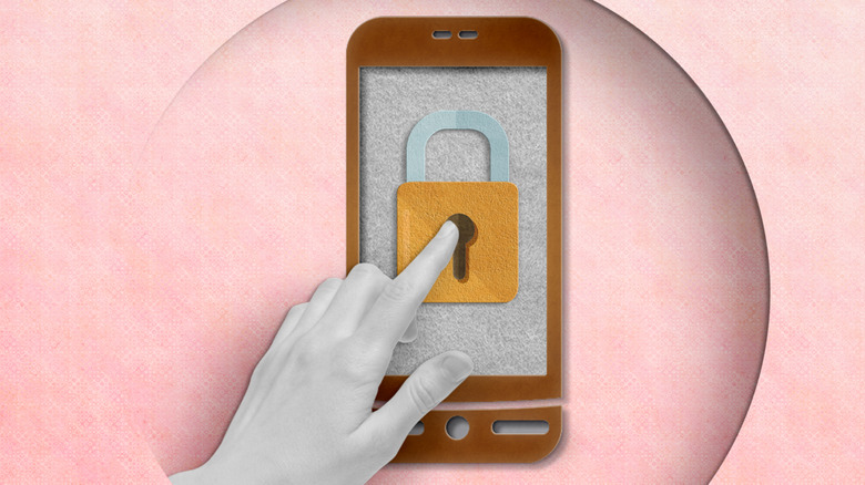 Illustration of communication safety on a phone.