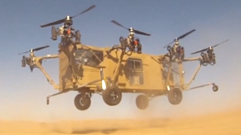 Advanced Tactics Black Knight Flying Transformer in hover mode