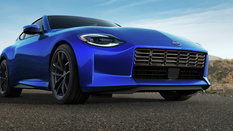 Front view of 2025 Nissan Z in blue
