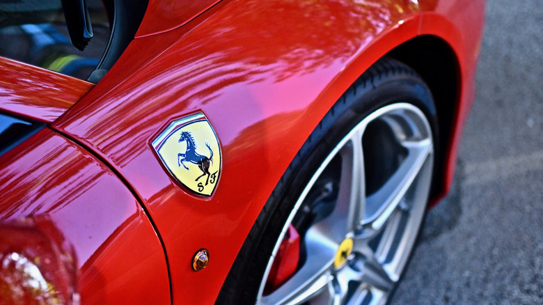 Ferrari logo on car