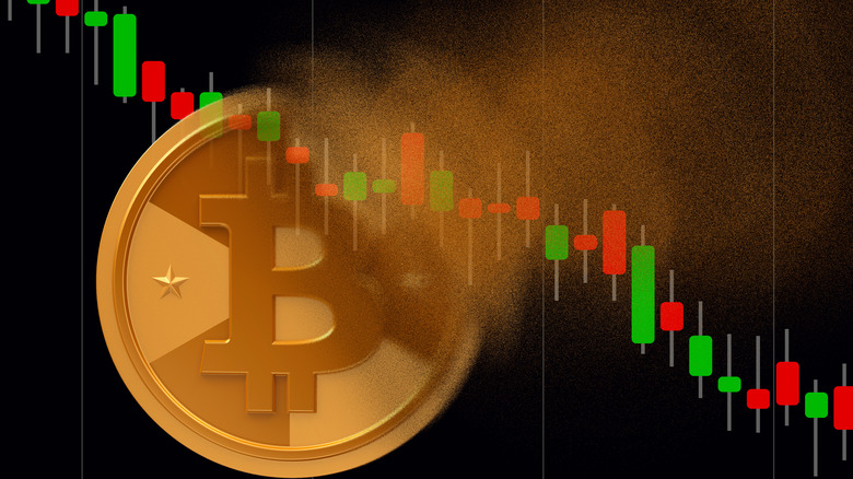 bitcoin chart trending downward