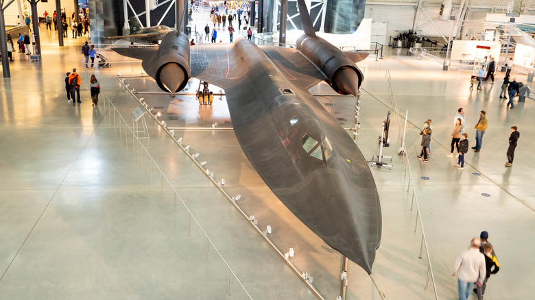 The SR-71 Blackbird spyplane at the Steven F