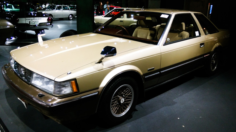 A Toyota Soarer in a showroom