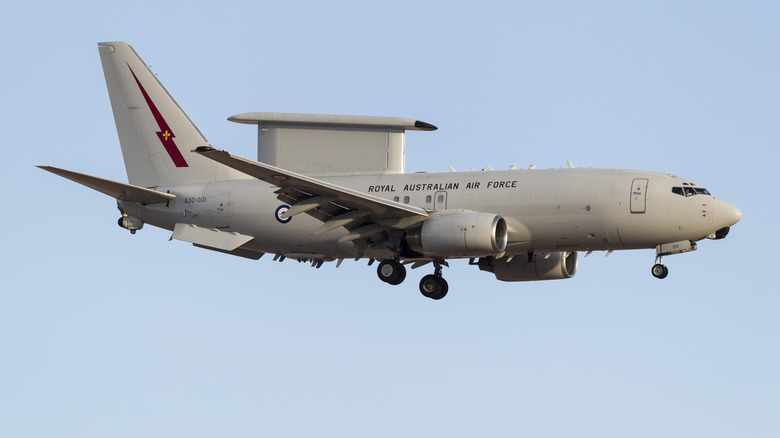 royal australian air force's Boeing E-7 Wedgetail takes off