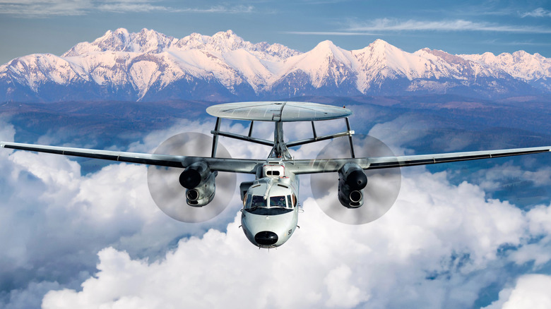 Northrop Grumman's E-2D Hawkeye in air