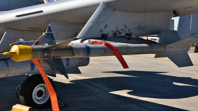 Aim-9 Sidewinder Missile attached to hardpoint