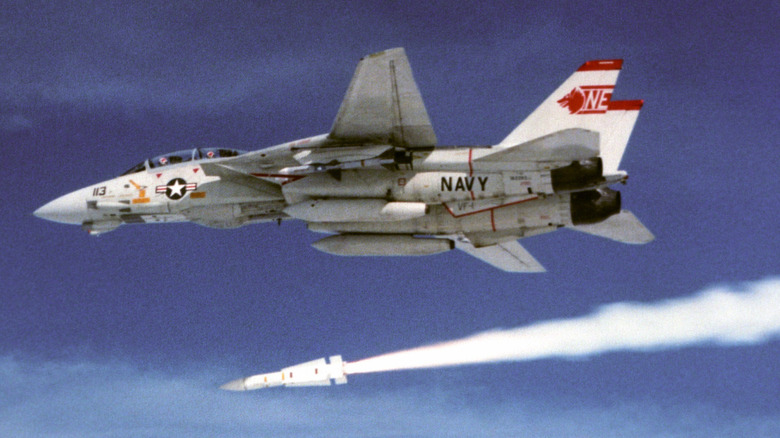 Navy F-14 Tomcat firing an AIM-54 Phoenix missile