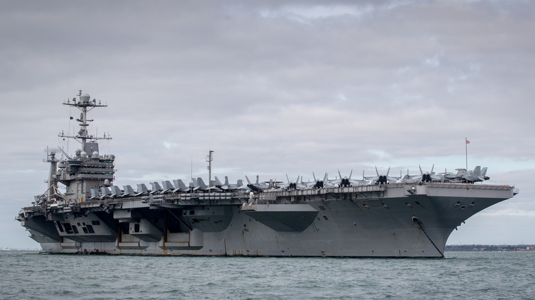 USS Harry S Truman aircraft carrier out at sea