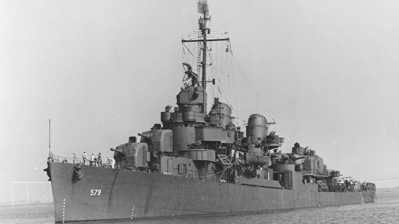 U.S. Navy destroyer USS William D. Porter (DD-579) on the water