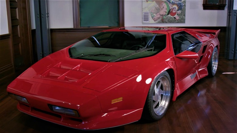 Red Vector W8 Twin Turbo in a museum