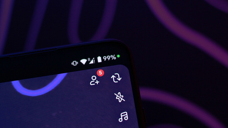 Green dot on Android phone's status bar