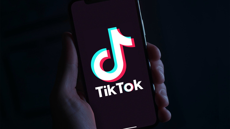 TikTok logo on smartphone