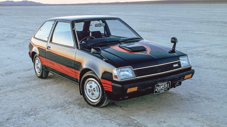 The Mitsubishi Mirage Colt in black