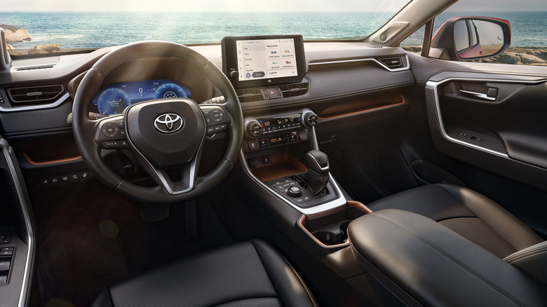 Interior dashboard of a 2025 Toyota RAV4
