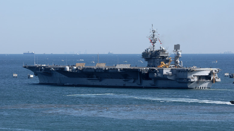 USS Kitty Hawk sailing