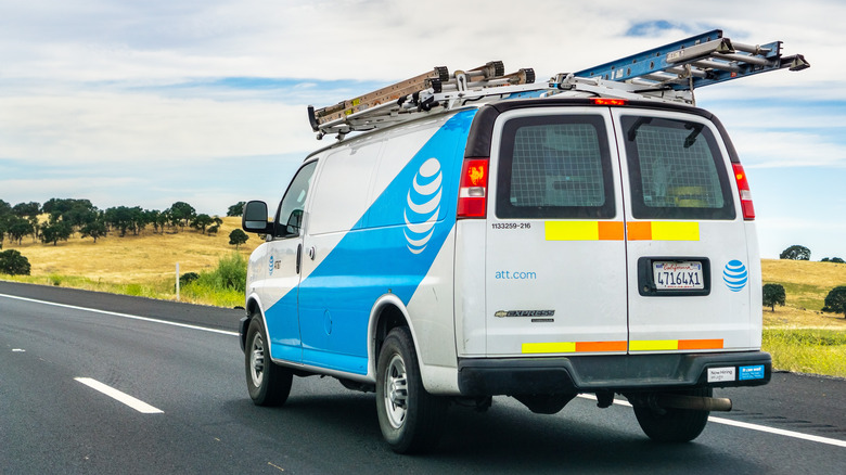 AT&T service van